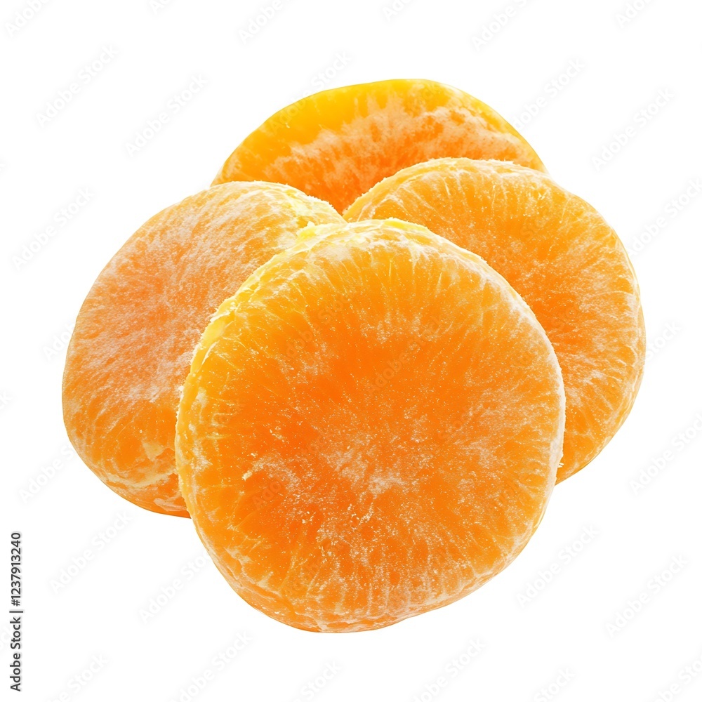 Fresh Peeled Oranges on White Background for Creative Food Concepts and Healthy Eating Campaigns Fresh Peeled Oranges on White Background for Creative Food Concepts and Healthy Eating Campaigns