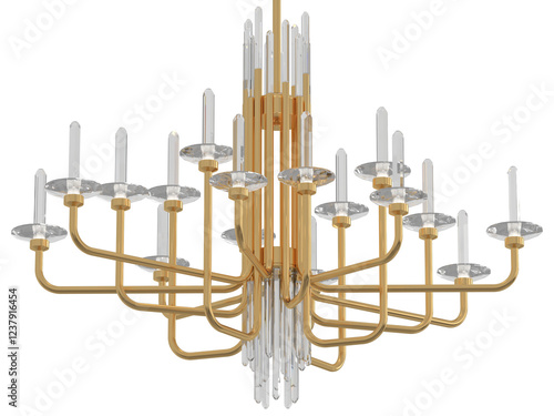 Calliope chandelier 16 - Elegant Lighting Fixture Against white Background photo