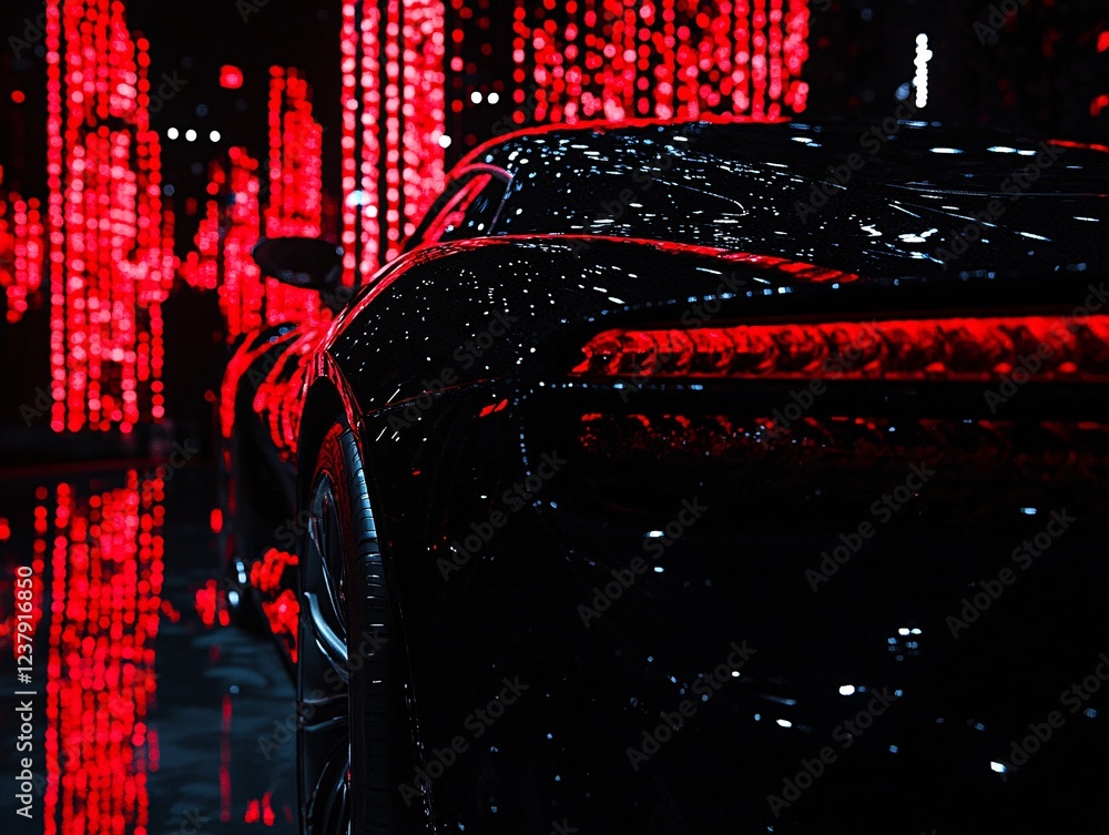 Naklejka premium Modern Automotive Glamour Shot, Moody and Stylish, Close-Up