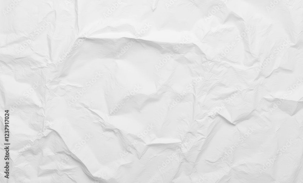 Textured white crumpled paper background Textured white crumpled paper background