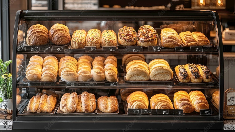 Artisan Breads and Pastries: A mouthwatering display of freshly baked goods, showcasing a variety of croissants, loaves, and sweet pastries. Artisan Breads and Pastries: A mouthwatering display of freshly baked goods, showcasing a variety of croissants, loaves, and sweet pastries.
