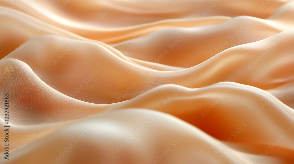 Obraz premium Abstract Peach Silk Draped Fabric Texture