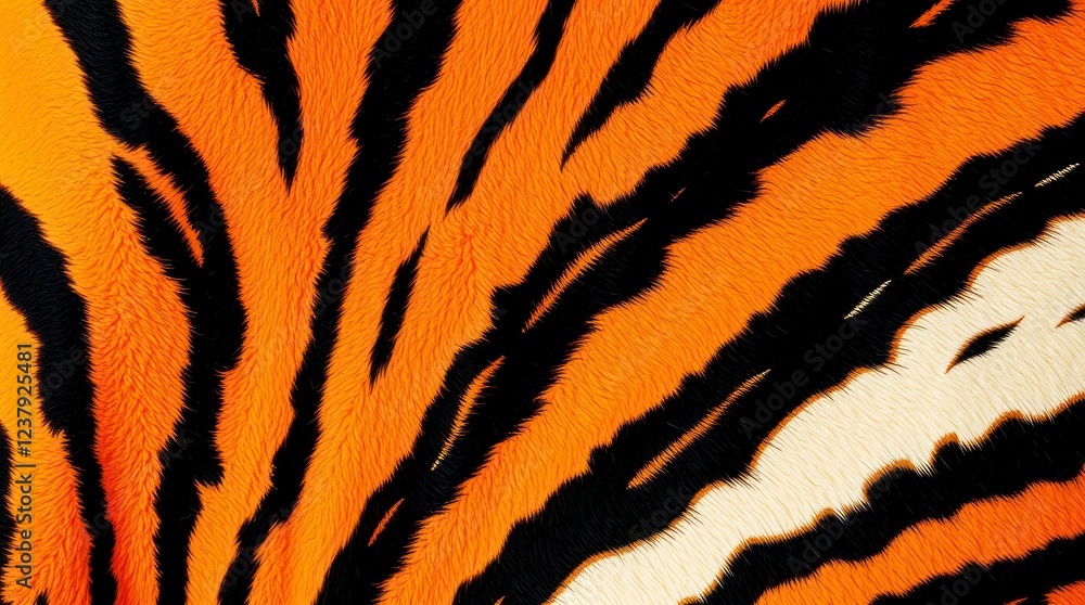 Fototapeta premium Tiger Stripes: A Vibrant, Textured Fur Pattern