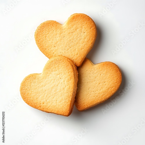 Heart Shaped Cookies for Valentine's Day Isolated Image photo