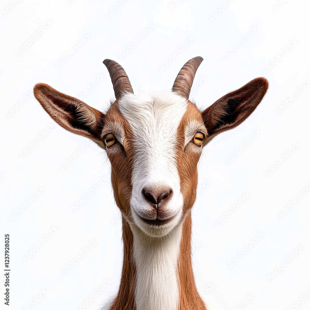 Charming Goat With Unique Facial Expression Portrait Charming Goat With Unique Facial Expression Portrait