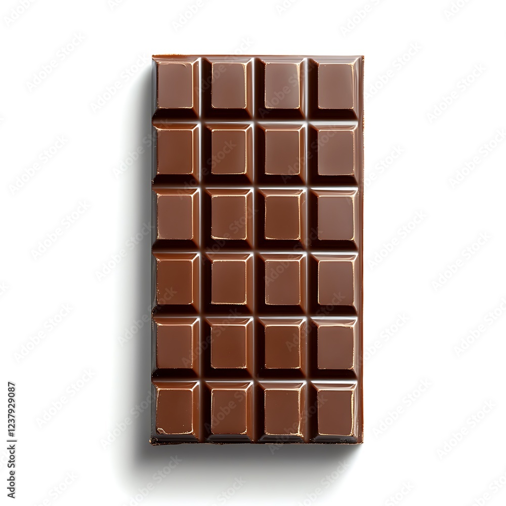 Dark Chocolate Bar on Firm White Background Dark Chocolate Bar on Firm White Background