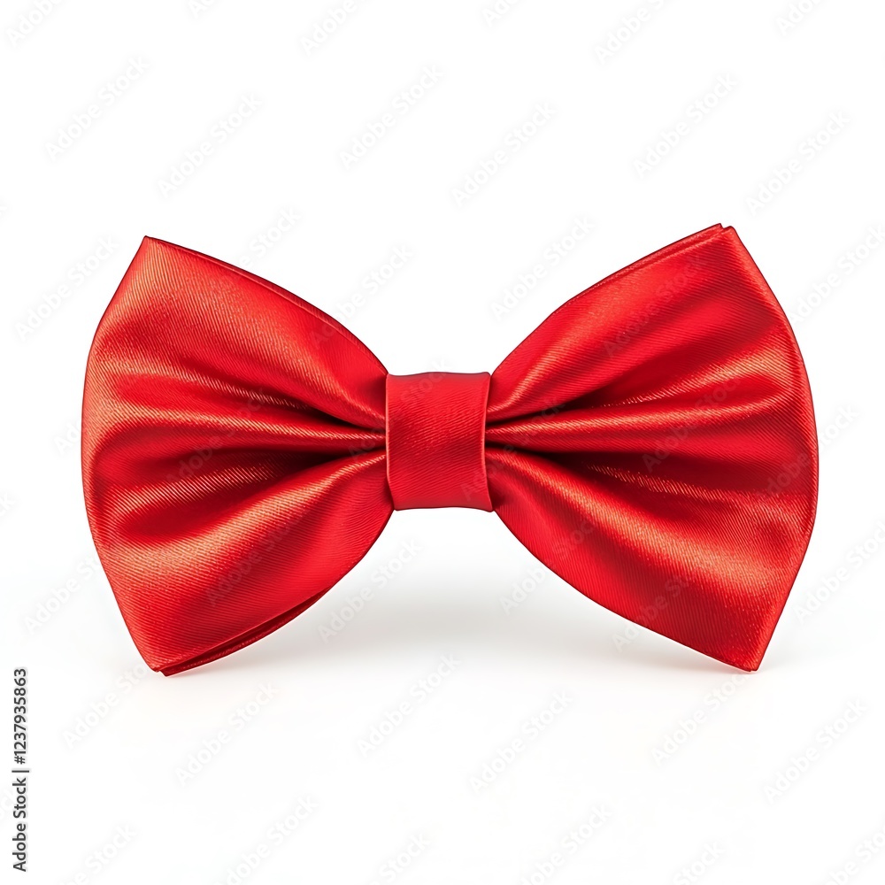 Red Bowtie Isolated on Firm White Background for Elegant and Stylish Look Red Bowtie Isolated on Firm White Background for Elegant and Stylish Look
