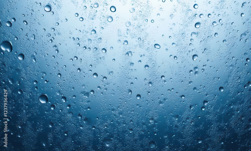 Close-up of water droplets on glass Close-up of water droplets on glass