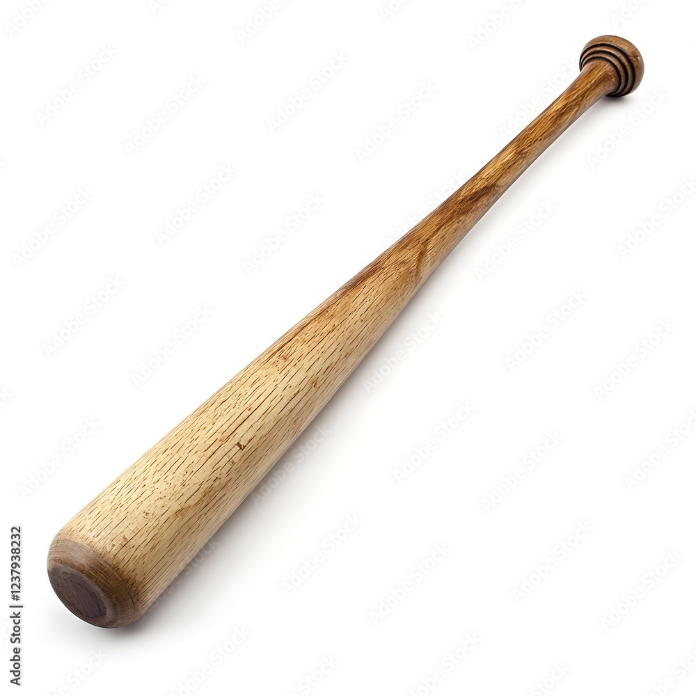 Professional Wooden Baseball Bat Isolated on White Background Professional Wooden Baseball Bat Isolated on White Background