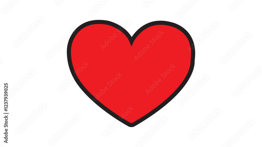 red heart isolated on white red heart isolated on white