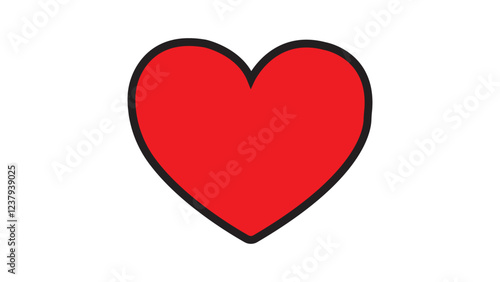 red heart isolated on white Free Download red heart isolated on white - GFXLoad
