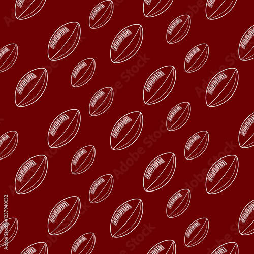 Wallpaper Mural Repeating Super Bowl Football Pattern for Textile, Wallpaper, and Sports Graphics Torontodigital.ca
