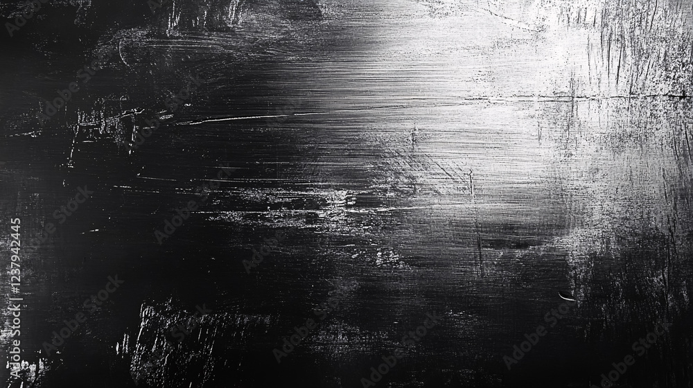 Obraz premium A black scratched metal texture.