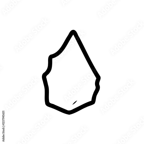 Simple outlined form of a prehistoric tool icon