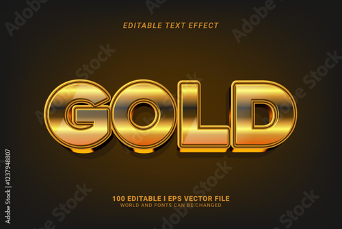 Gold Editable Text Effect Design