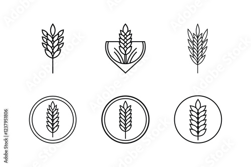 farro icon line art vector illustration