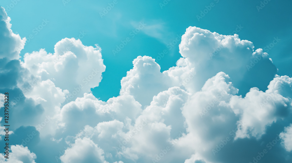A blue sky accompanied by white clouds. A blue sky accompanied by white clouds.