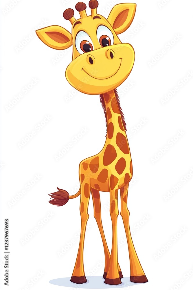 Obraz premium Cute Cartoon Giraffe Illustration