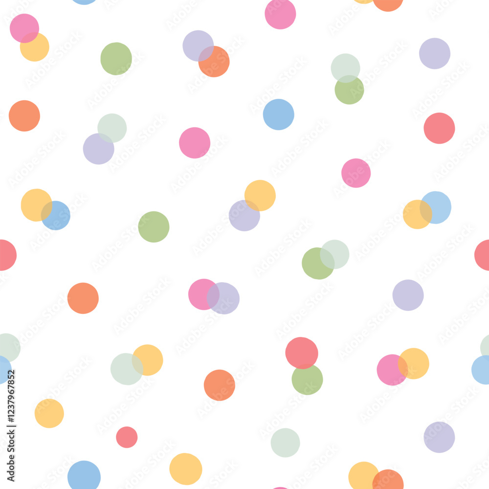 Cute dots seamless pattern, polka dots, random dots endless pattern for nursery textile prints, birthday gift wrapping paper, packaging, scrapbooking, planners, stationery, wallpaper, bedding, etc. Cute dots seamless pattern, polka dots, random dots endless pattern for nursery textile prints, birthday gift wrapping paper, packaging, scrapbooking, planners, stationery, wallpaper, bedding, etc.