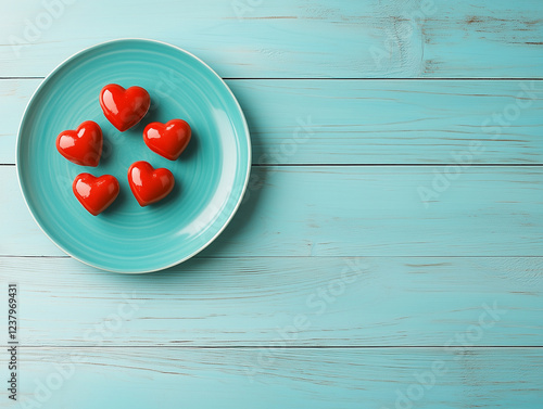 Red heart-shaped chocolates...