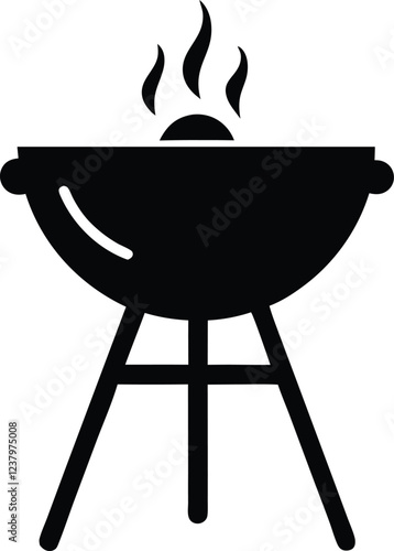 BBQ silhouette,gril silhouette vector icon