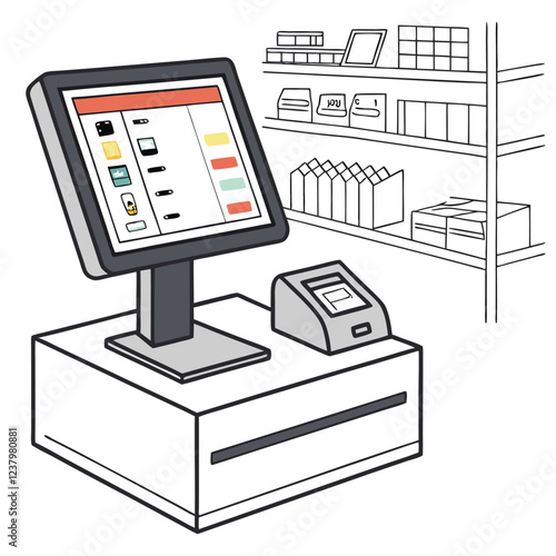digital poss billing system generating in a shop management