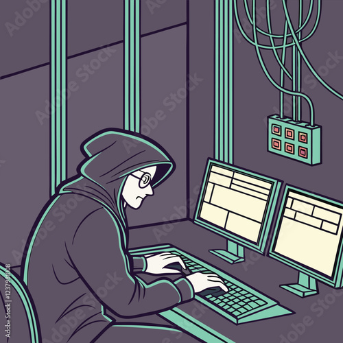hacker is hacking all systems