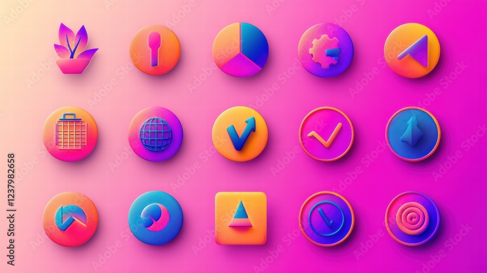 Set of Icons Representing Personal Development Goals Set of Icons Representing Personal Development Goals