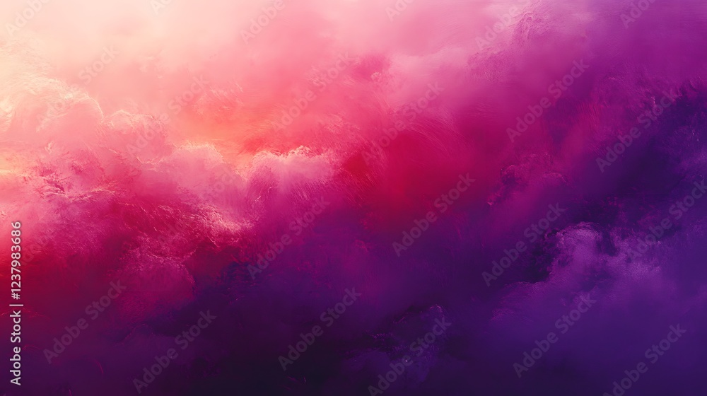 Fototapeta premium Abstract pink and blue watercolor background with clouds, showcasing a cloudy sky and dynamic