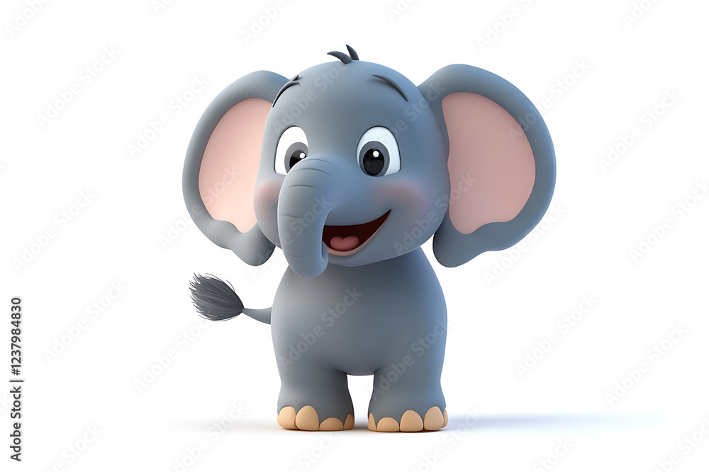 elephant on a white background, elephant on a blank white background, a elephant, elephant, cute elephant, white background, copy space for add text, 3d rendering, 3d, vector, AI generative elephant on a white background, elephant on a blank white background, a elephant, elephant, cute elephant, white background, copy space for add text, 3d rendering, 3d, vector, AI generative