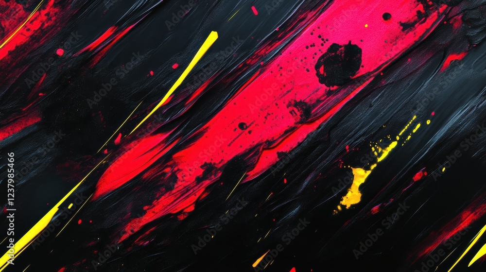 A Dramatic Background with Jet Black and Neon Red A Dramatic Background with Jet Black and Neon Red