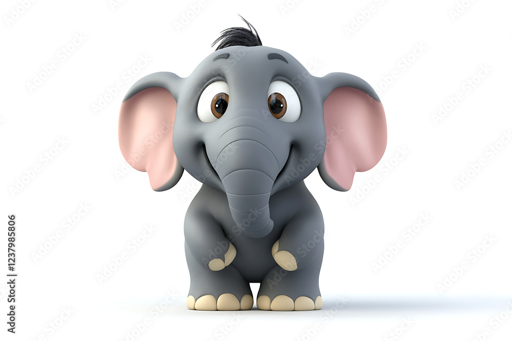 elephant on a white background, elephant on a blank white background, a elephant, elephant, cute elephant, white background, copy space for add text, 3d rendering, 3d, vector, AI generative elephant on a white background, elephant on a blank white background, a elephant, elephant, cute elephant, white background, copy space for add text, 3d rendering, 3d, vector, AI generative