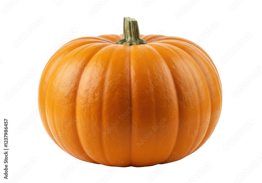 Pumpkin isolated on white background, front view, no depth of field, sharp Pumpkin isolated on white background, front view, no depth of field, sharp