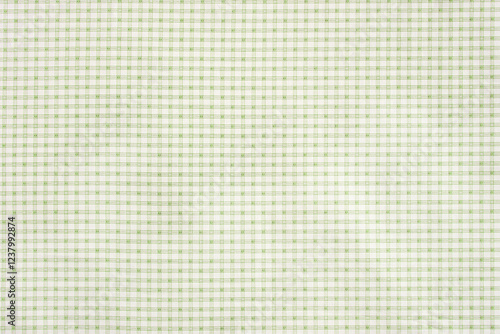 green checkered cotton fabric on white background