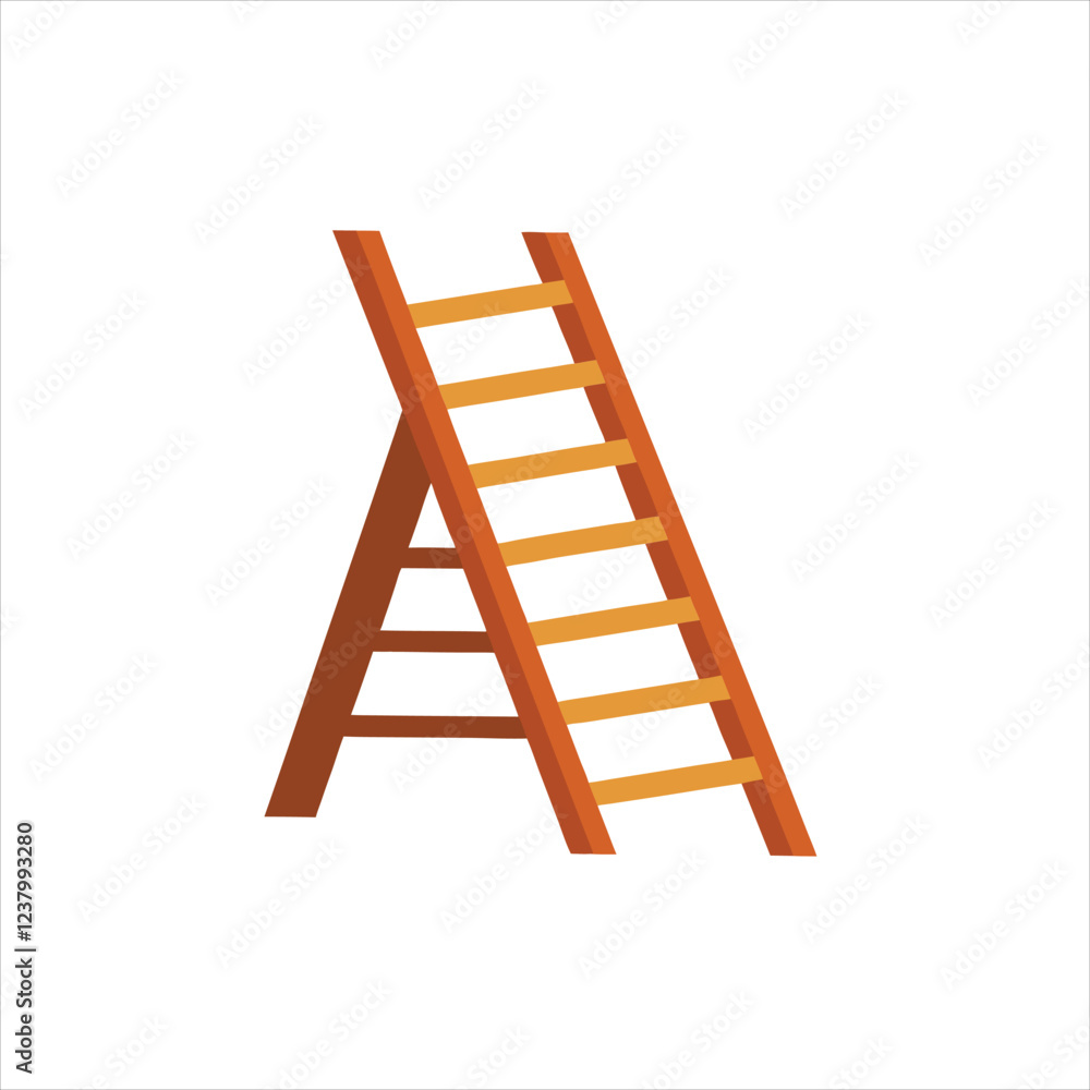 Classic Wooden Ladder Clipart for Design Projects Classic Wooden Ladder Clipart for Design Projects