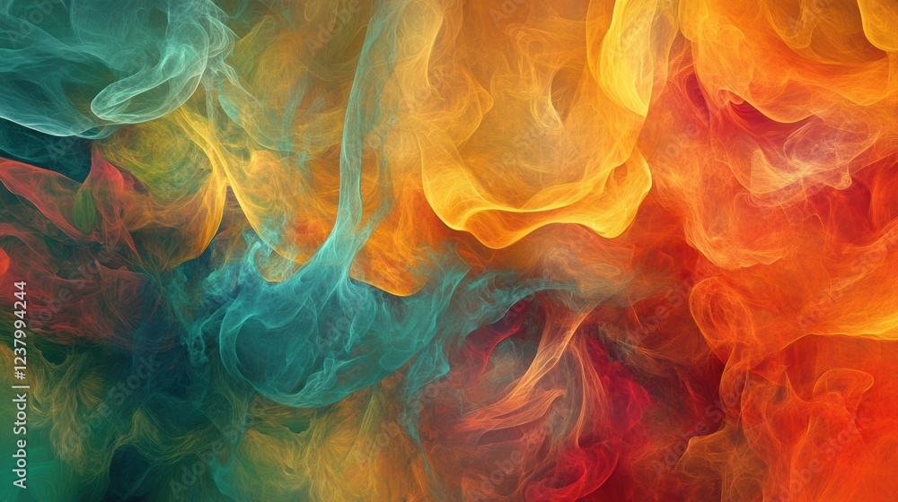 Obraz premium Multicolored Generative AI Illustration of Dense Area