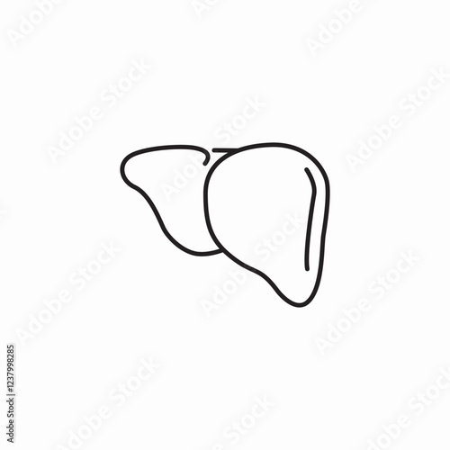 Liver organ health icon vector sign