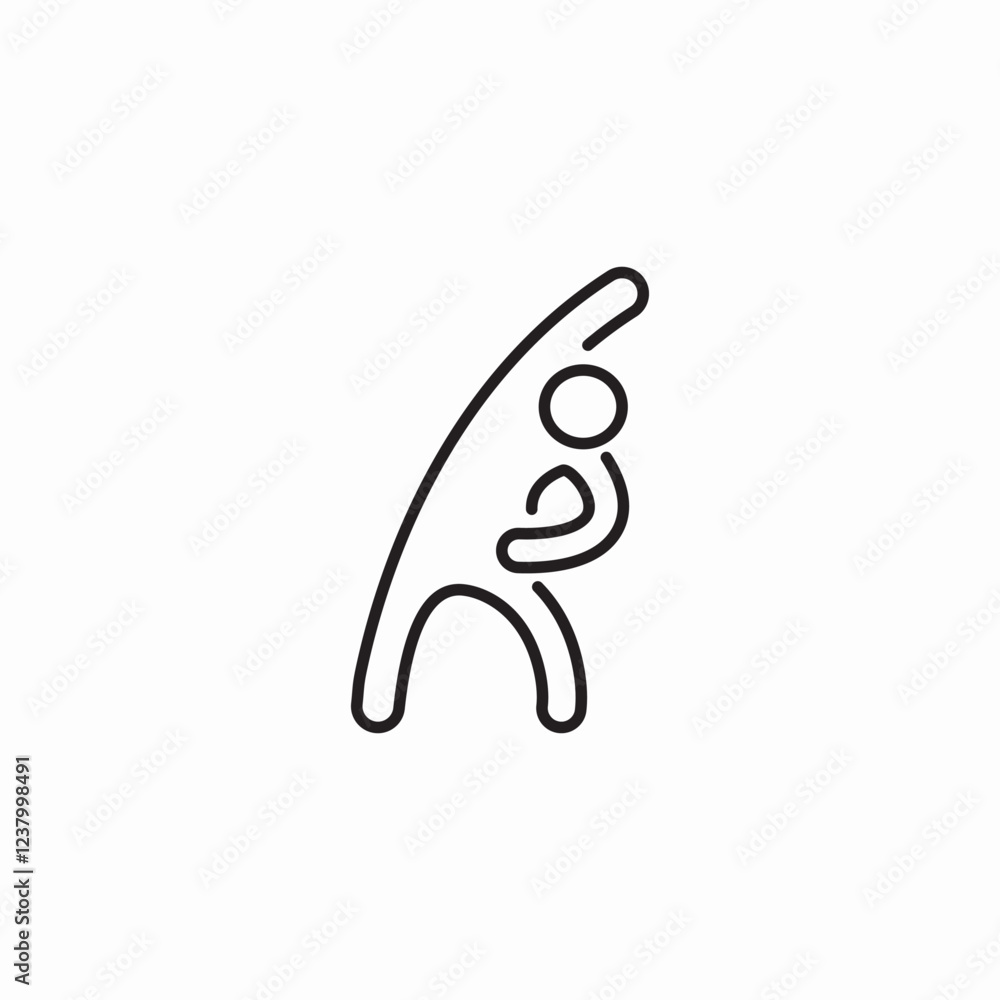 Fototapeta premium gymnastics exercise icon vector sign