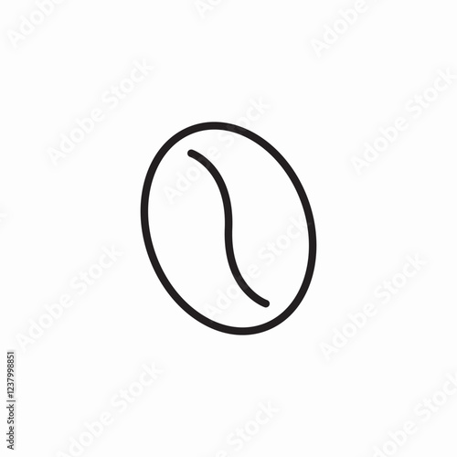 Coffee bean caffeine icon vector sign