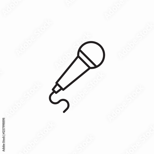 Microphone audio recording icon vector sign