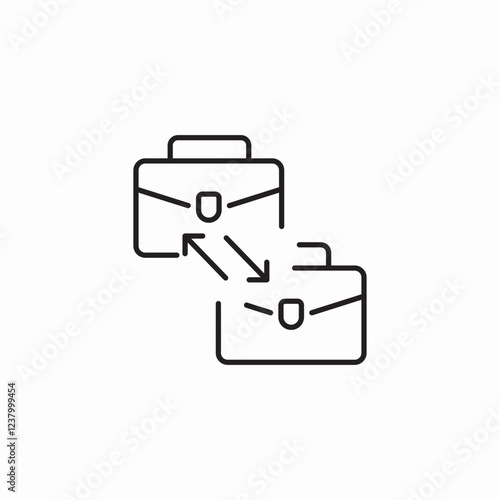 transfer work icon vector sign