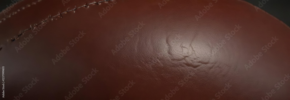 Image of smooth, polished leather football material with glossy finish, highlighting subtle sheen , manufactured, shine, goods Image of smooth, polished leather football material with glossy finish, highlighting subtle sheen , manufactured, shine, goods