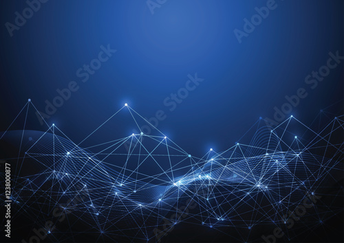 Internet connection abstract sense of science and technology graphic design background. Vector illustration