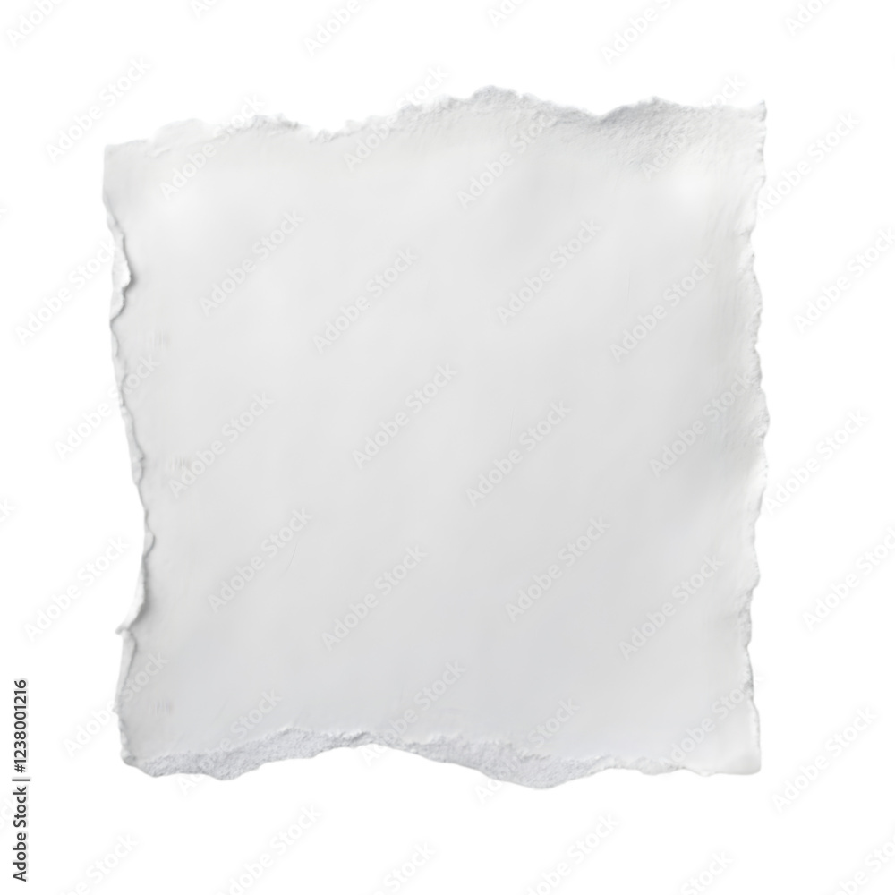 Fototapeta premium Torn vintage notebook paper with distressed edges and a textured surface, perfect for scrapbooking, background designs, or creative projects. Isolated on transparent background, png.