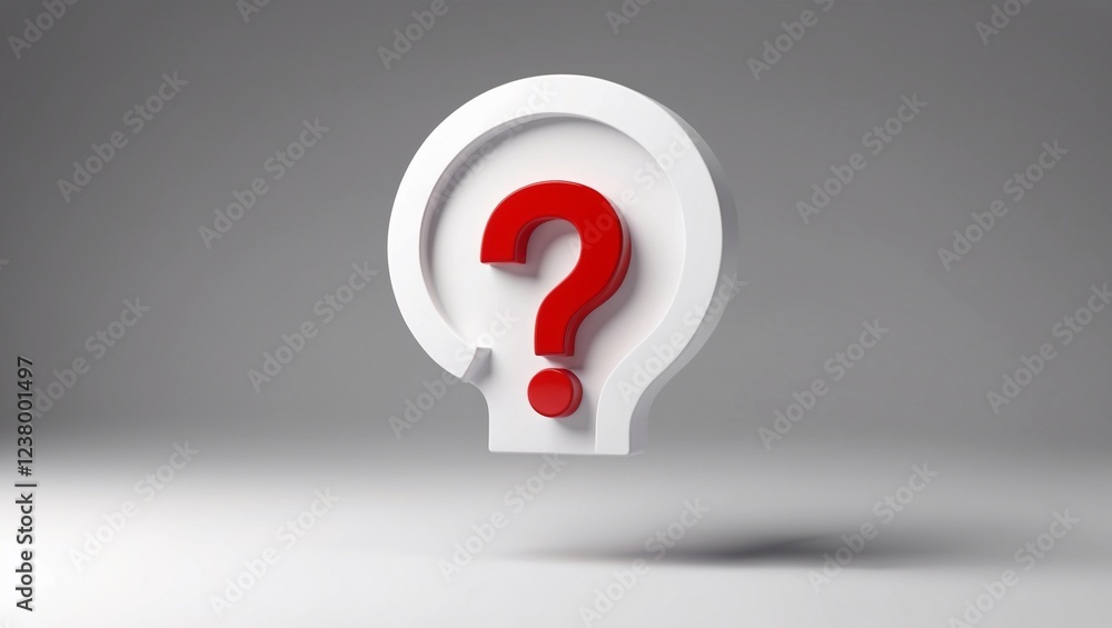 3d Speech bubble with question mark icon. Message box with question sign. FAQ symbol concept. 3d rendering. Vector illustration 3d Speech bubble with question mark icon. Message box with question sign. FAQ symbol concept. 3d rendering. Vector illustration