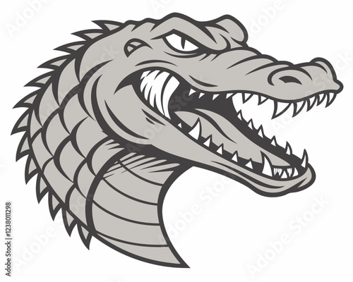 Silhouette of angry crocodile face. Silhouette of angry crocodile face. crocodile Esport mascot logo.	crocodile tattoo