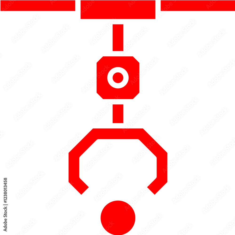 Obraz premium Claw Machine icon single vector illustration