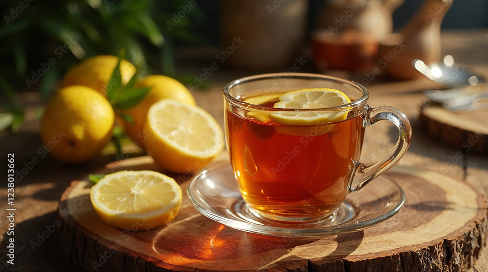 Hot tea with lemon Hot tea with lemon