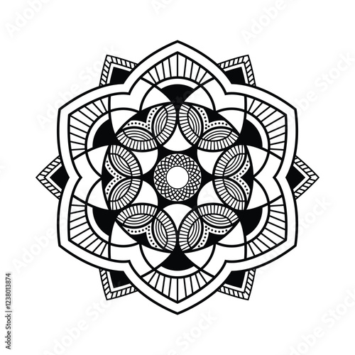 Hand-Drawn New stylish ethnic, ornamental, tribal, healing,flower Mandala Art Intricate Designs for Mindfulness & Creativity