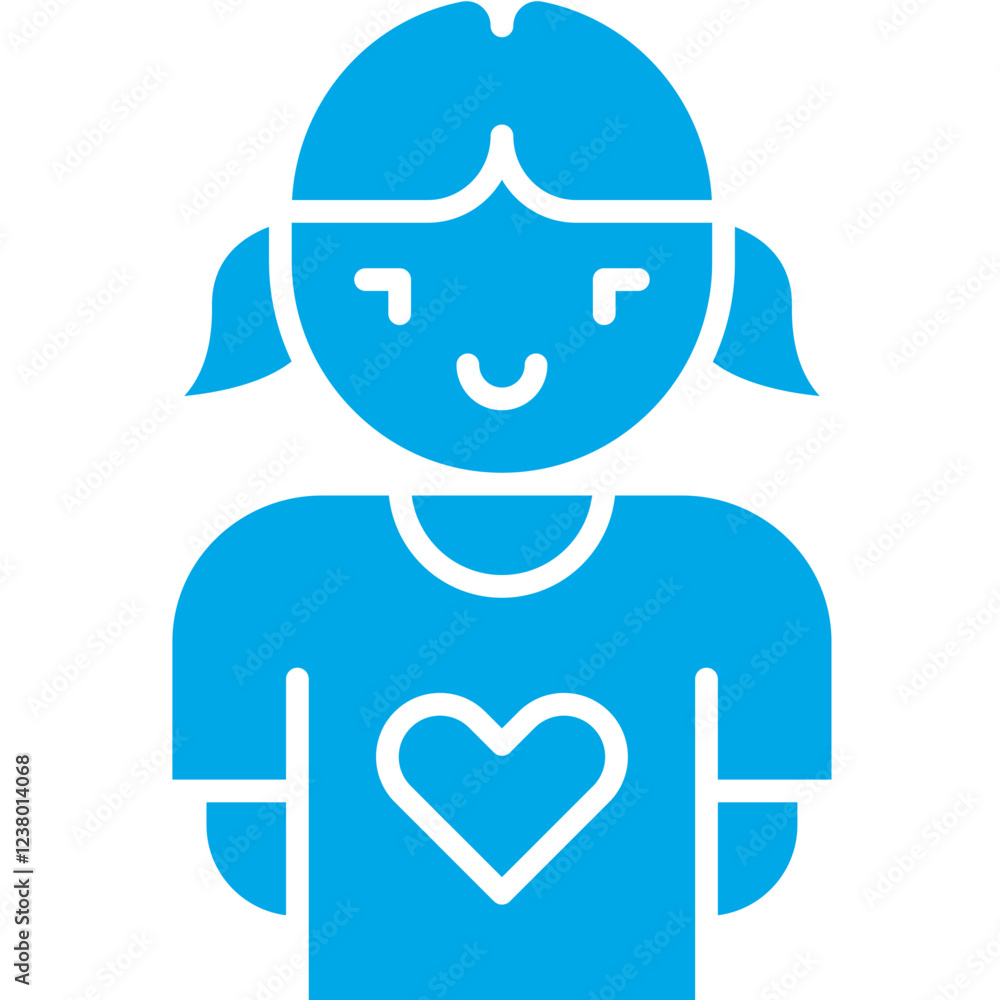 Girl icon single vector illustration Girl icon single vector illustration